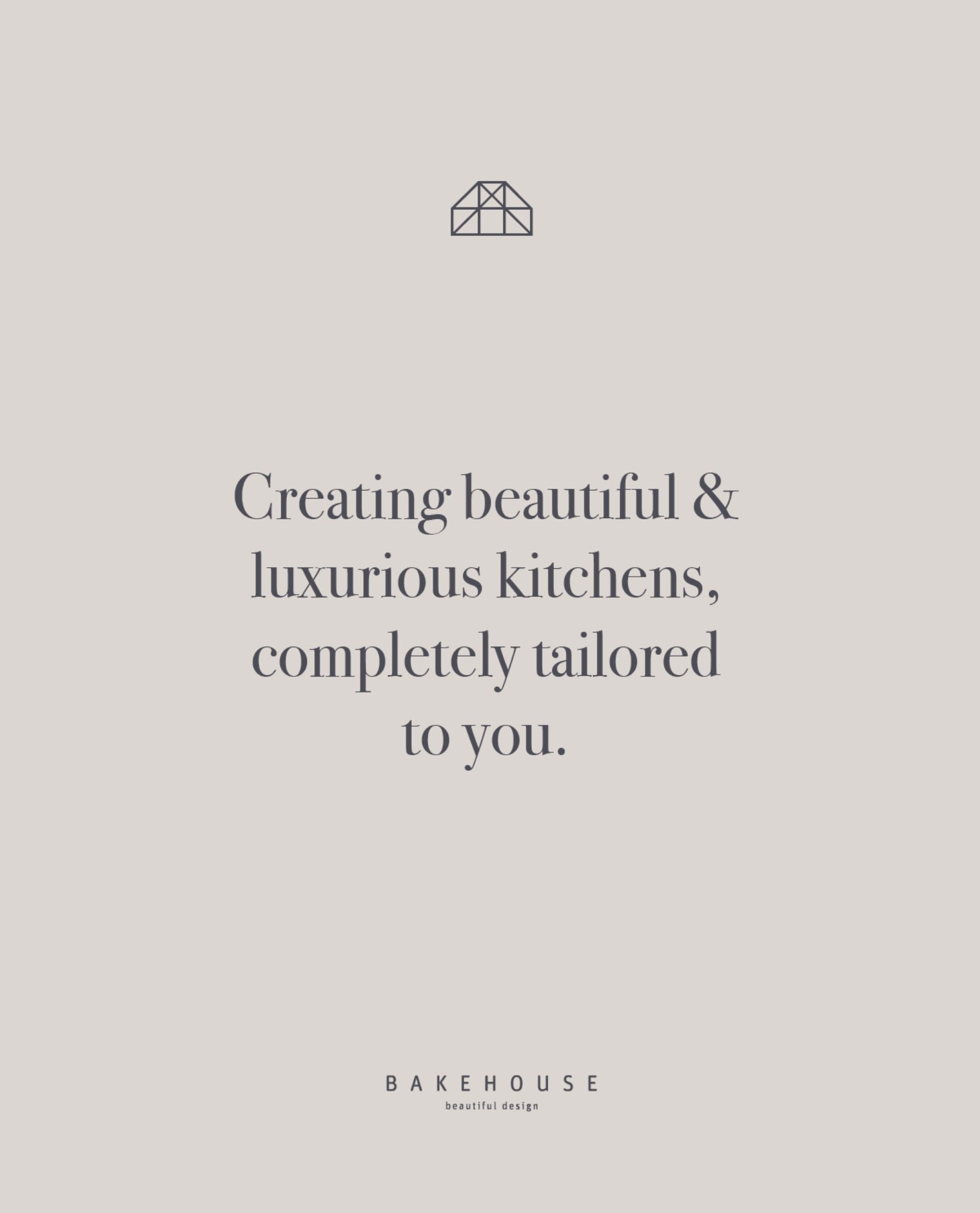 Advertising media for luxury kitchen brand identity, Bakehouse Kitchens