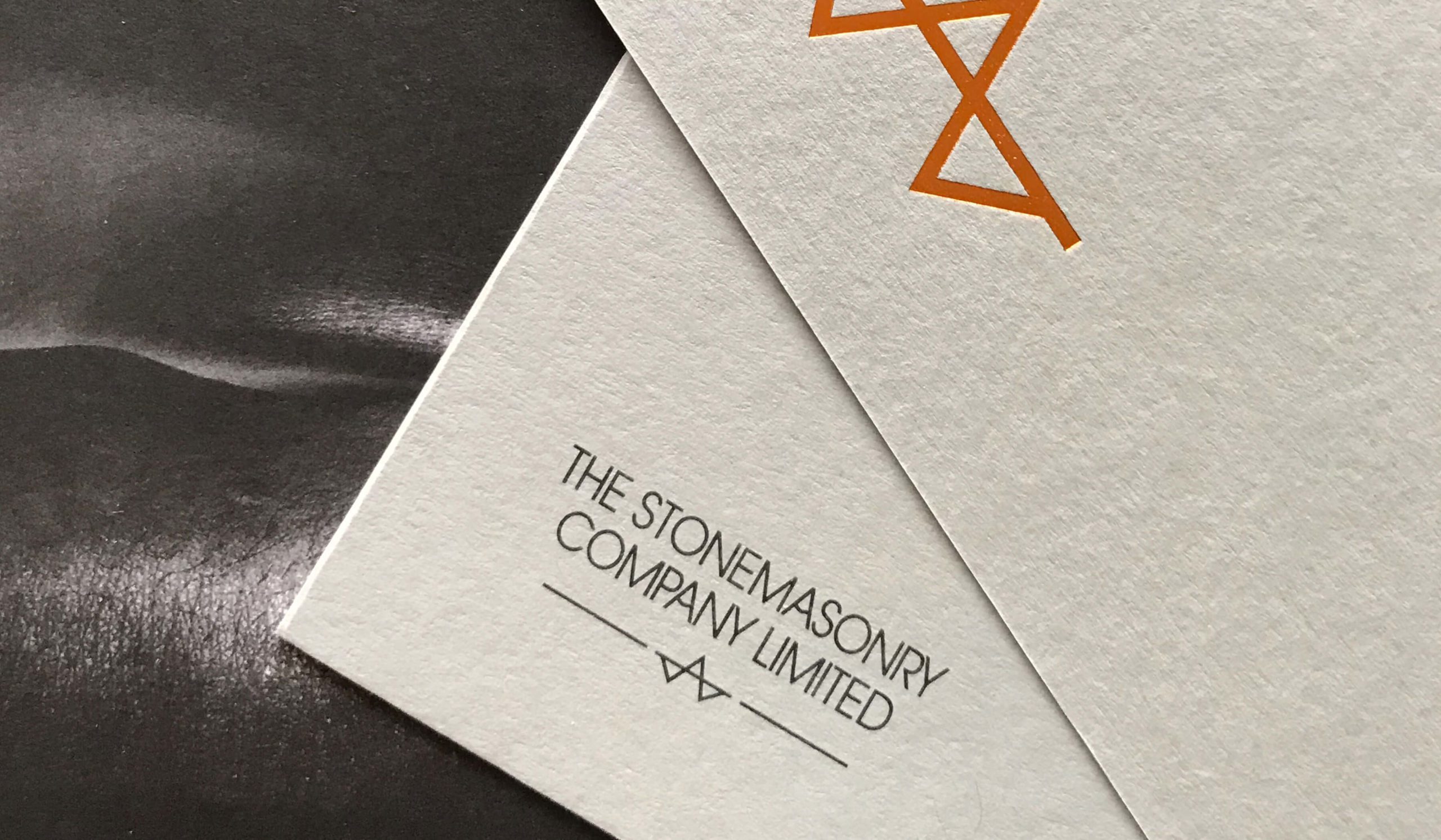 Stonemasonry brand luxury business cards