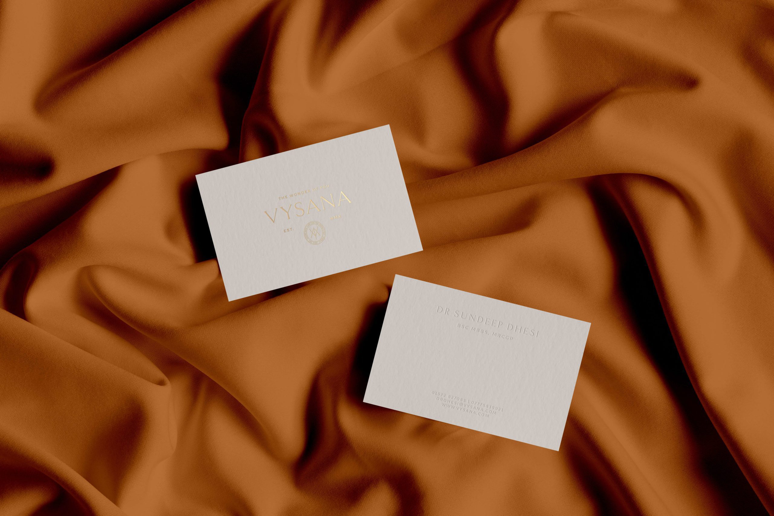 Luxury business cards for Vysana