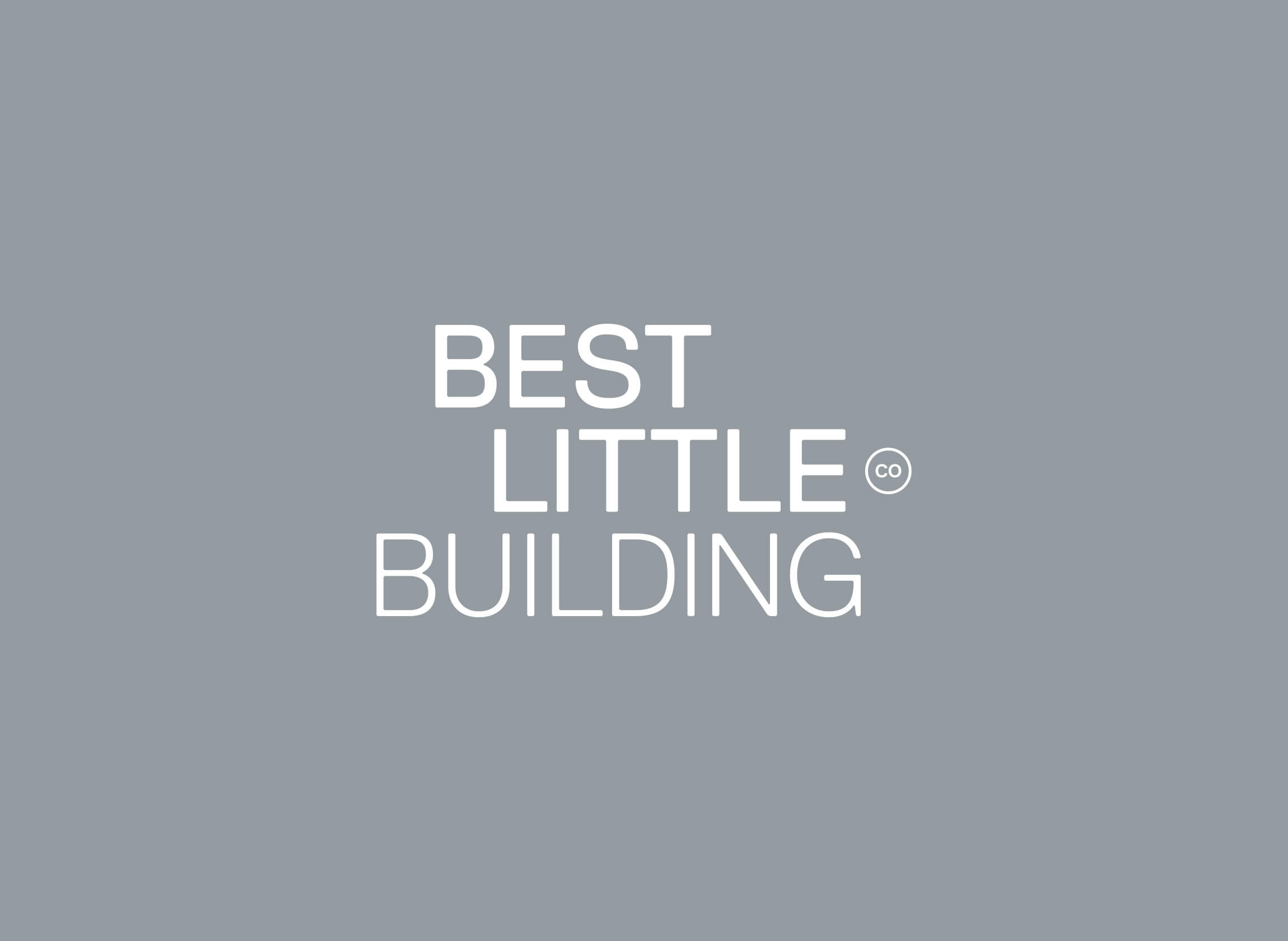 Best Little building co logo on grey background