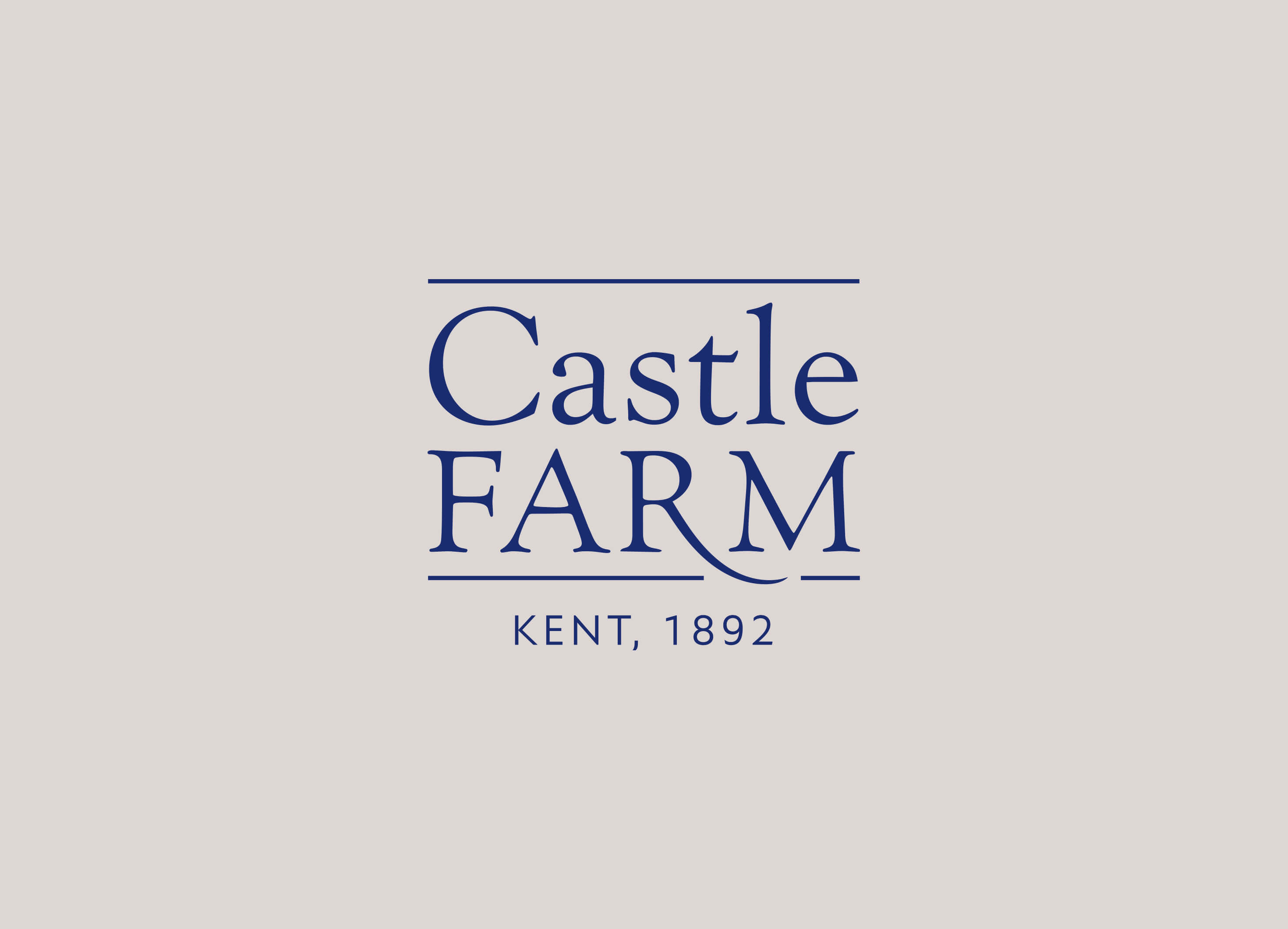 Castle Farm simplified brand heritage logo design