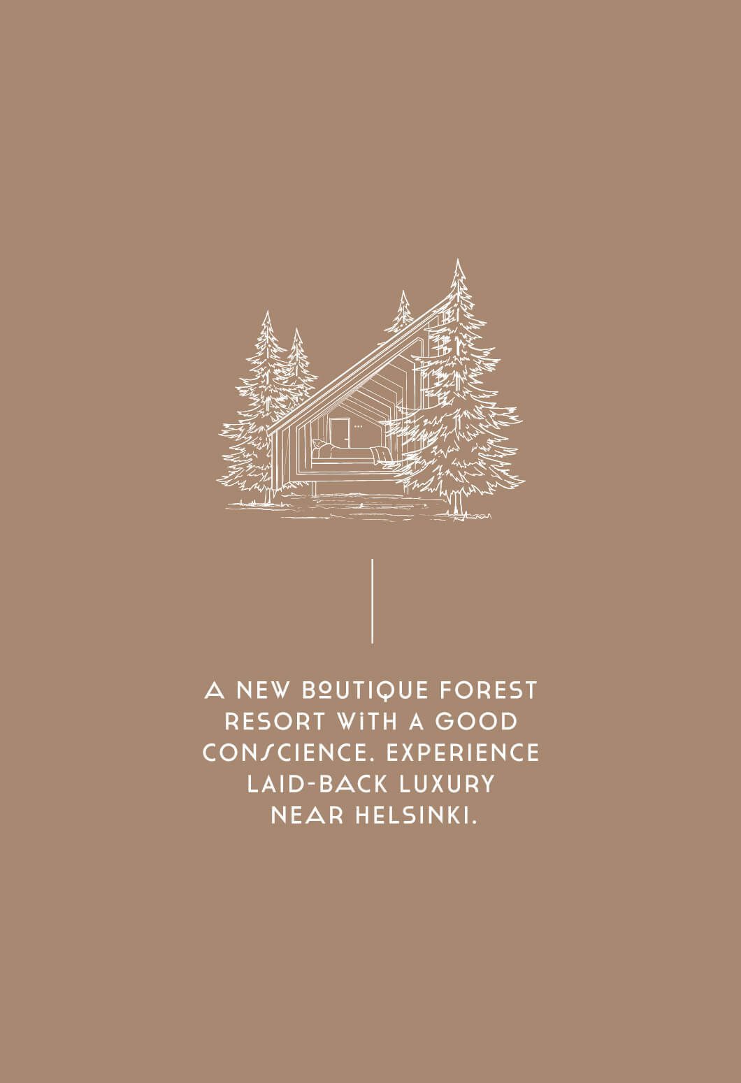Brand advertising for Hilltop Forest luxury retreat