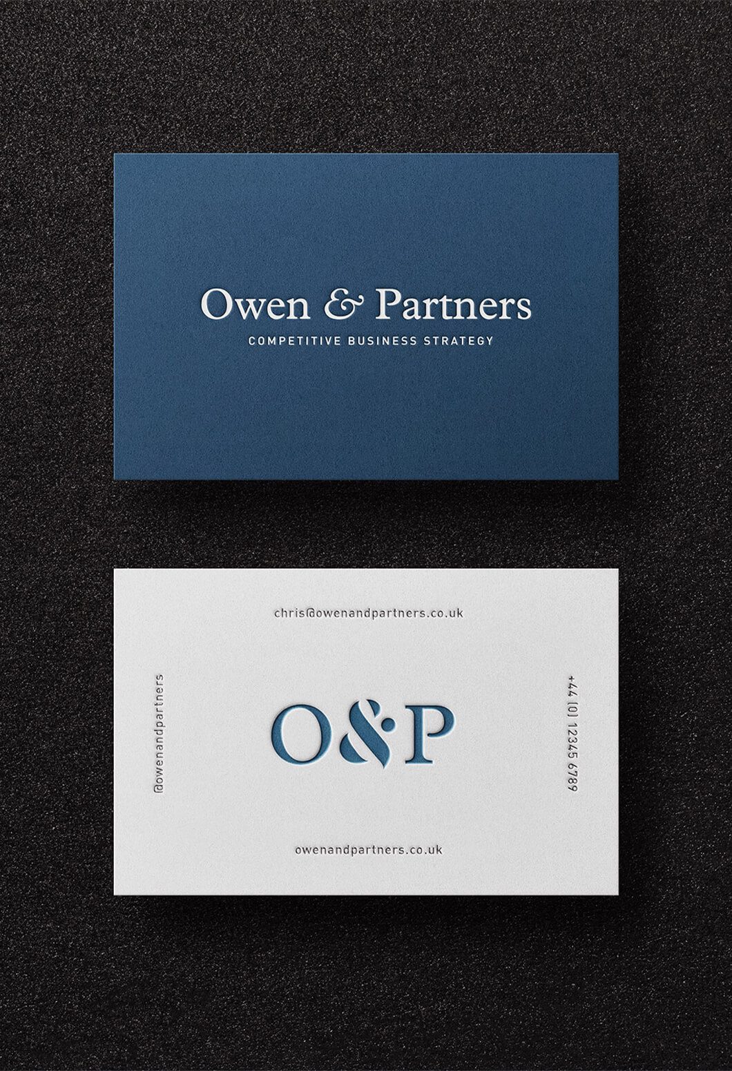 Luxury consultancy business card design
