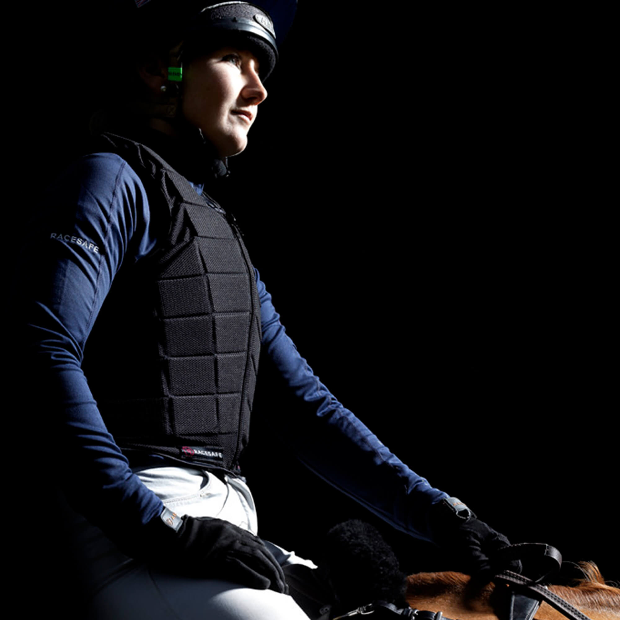 Brand photography for Racesafe, equestrian identity