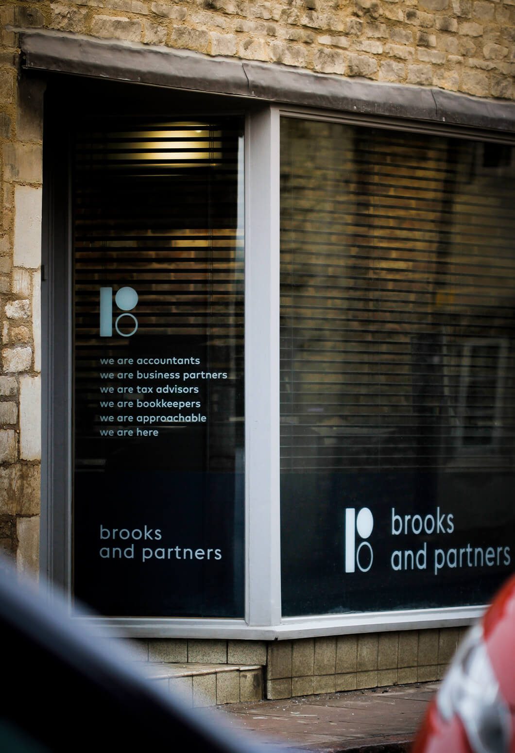 External signage for Brooks & Partners Accoutants