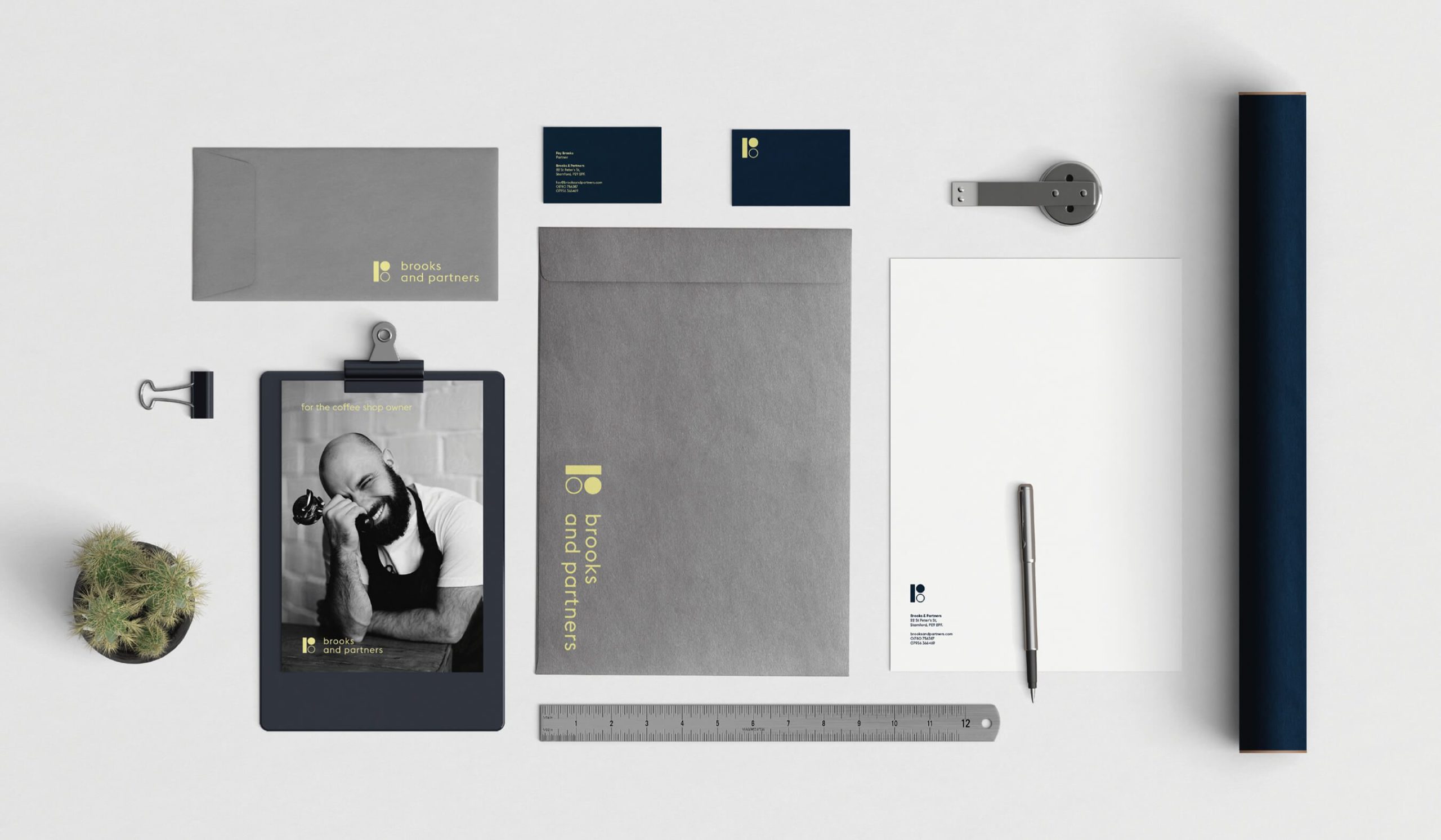Accountant branding stationery for Brooks & partners