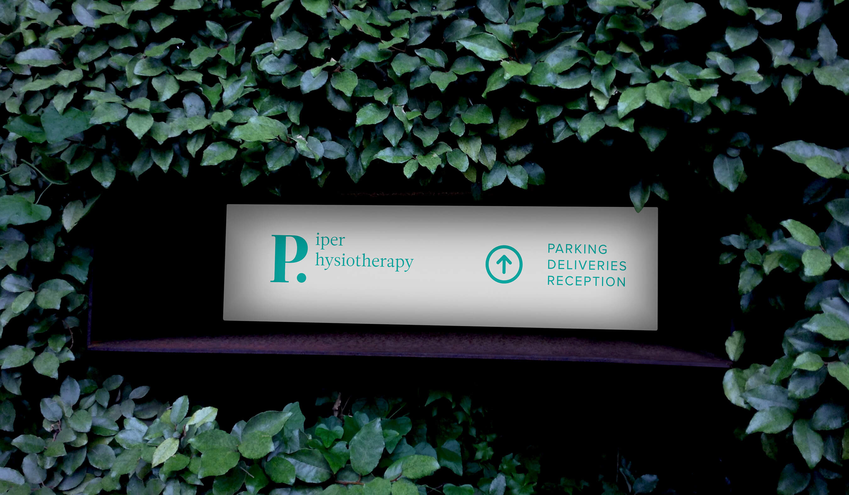 Physiotherapy brand wayfinding in car park