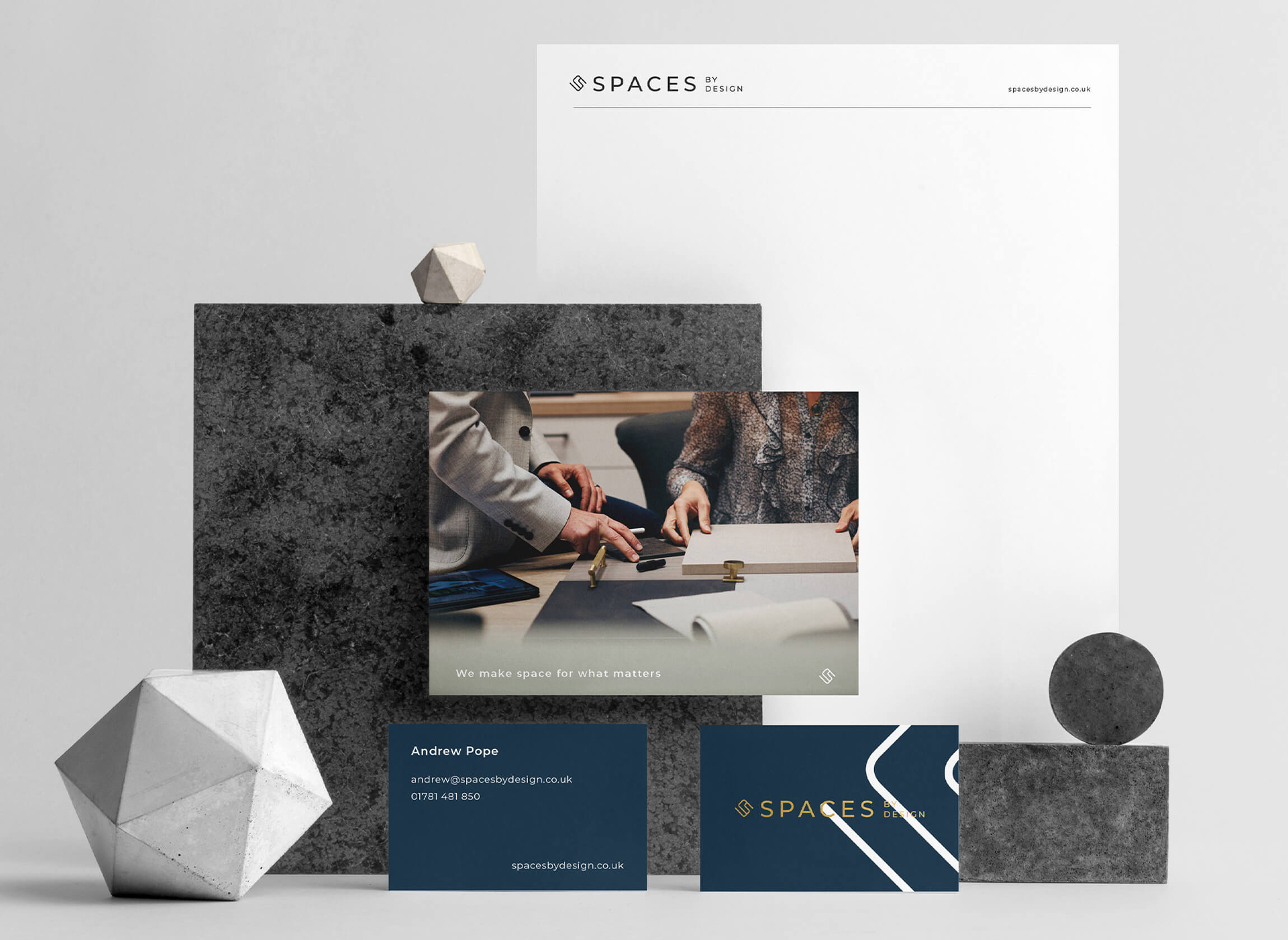Full stationery suite design for Spaces by design
